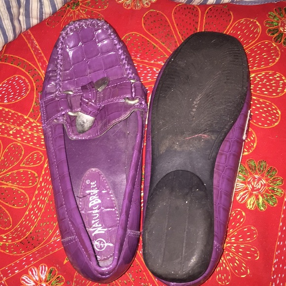 Purple Leather Loafers - Picture 3 of 3